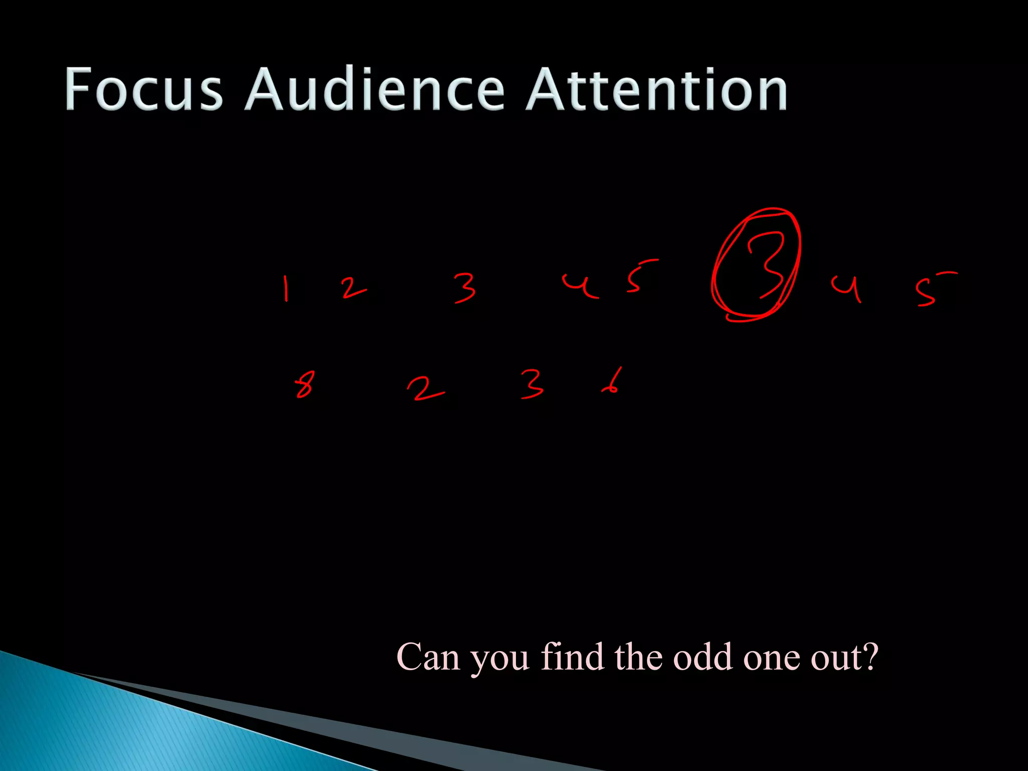 Can you find the odd one out?
 