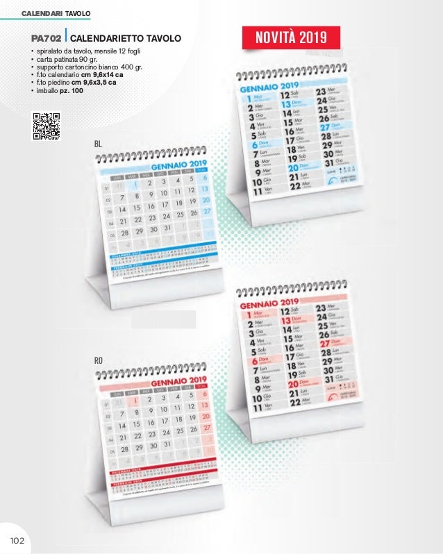 Calendari Da Tavolo Personalizzati 2019