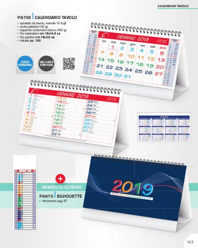 Calendari Da Tavolo Personalizzati 2019