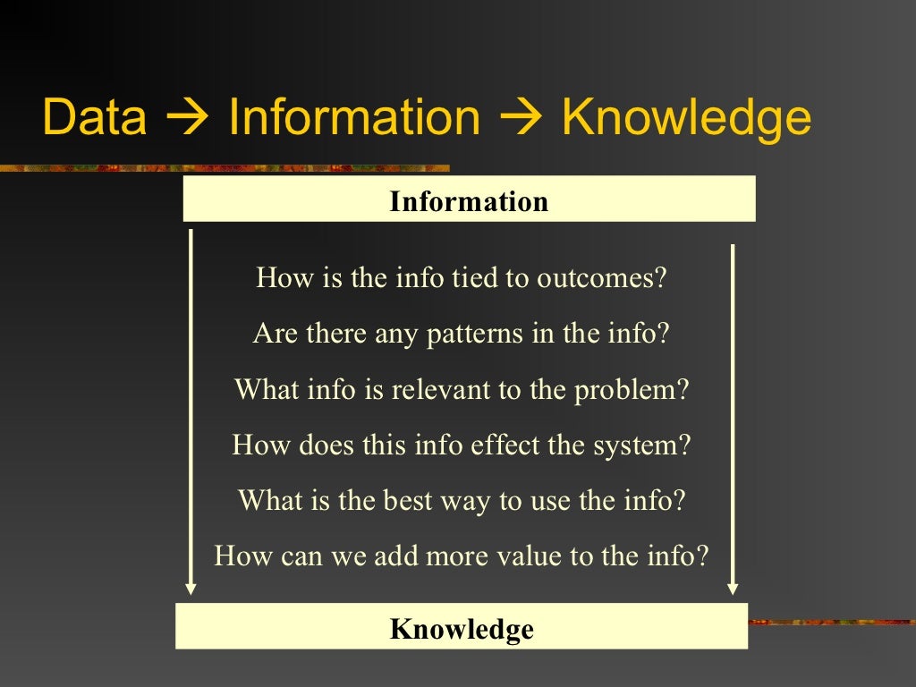 Data vs. information