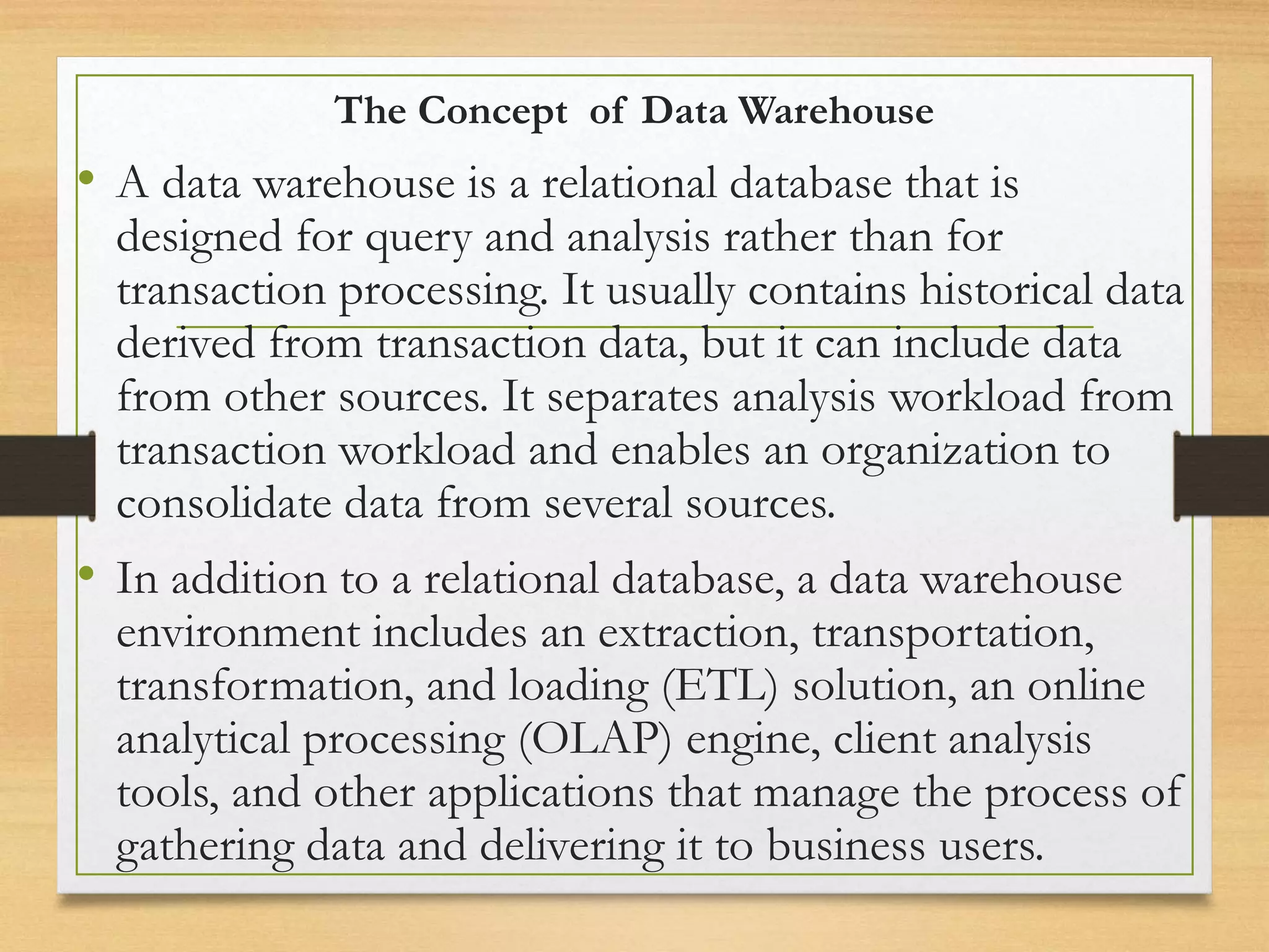 Data warehouse | PPT