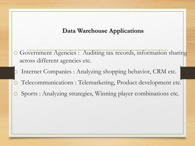 Data warehouse | PPT