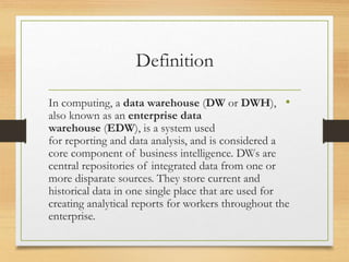 Data warehouse | PPTX