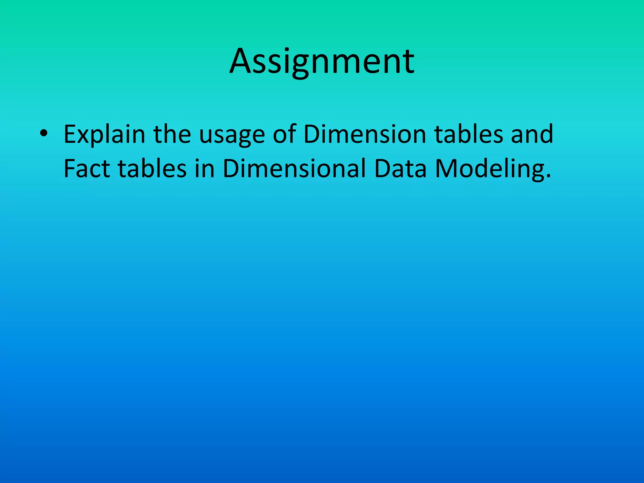 Data warehouse 18 logical dimensional model for data warehouse | PPT
