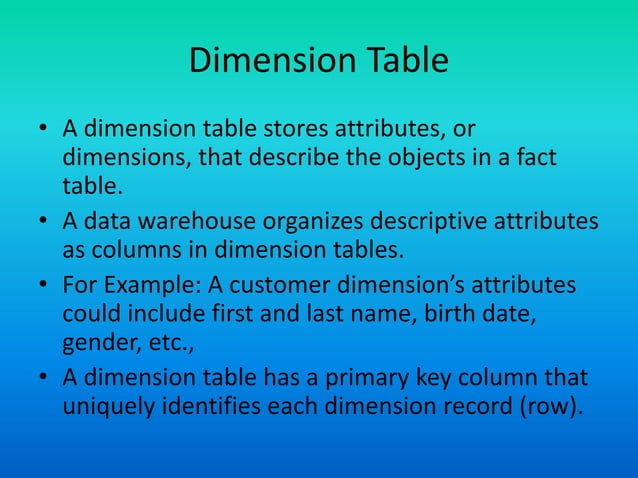 Data warehouse 18 logical dimensional model for data warehouse | PPT