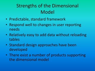 Data warehouse 18 logical dimensional model for data warehouse | PPT
