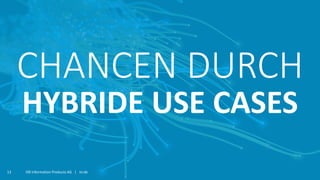 ISR Information Products AG | isr.de13
CHANCEN DURCH
HYBRIDE USE CASES
 