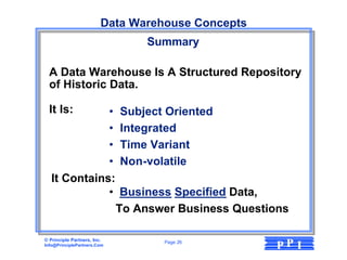 Data Warehouse Concepts and Architecture | PDF