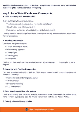 Data Warehouse Consultants Explained What They Do and Why You Need One ...