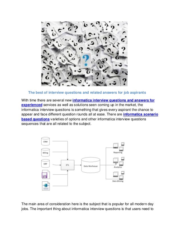 informatica interview scenario based questions scenario based interview questions