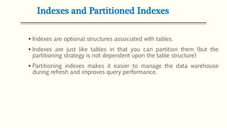 Data warehouse physical design | PPTX