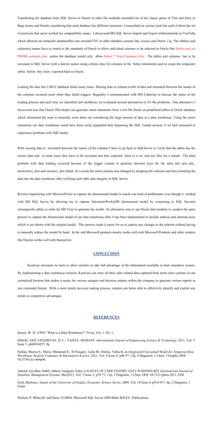 Data Warehouse Project | DOCX