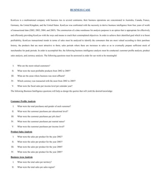 Data Warehouse Project | DOCX