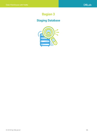 Data Warehouse with Kettle
© 2018 by DQLab.id 86
Bagian 3
Staging Database
 