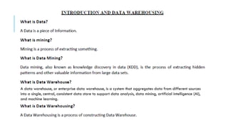 Data Warehousing and Data Mining (DMW) PPT | PPTX