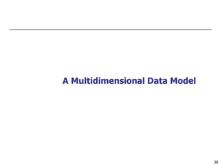 30
A Multidimensional Data Model
 