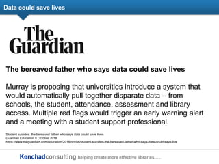 Kenchadconsulting helping create more effective libraries…..
Data could save lives
The bereaved father who says data could...