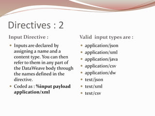 Data weave documentation | PPTX