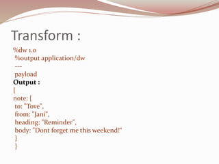 Data weave documentation | PPTX