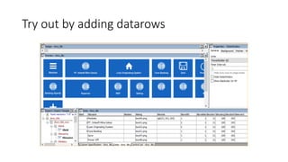 Try out by adding datarows
 