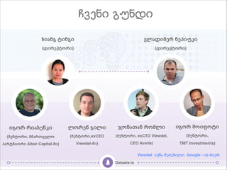 ђ
!"#$% &'$(%
0$"*! 1$*!$ /
(%$-'213-$)
&+"%$4'- *'5$67$ /
(%$-'213-$)
$!3- -$"('*7$ /
(4'*13-$, 44"-.&'+3 /
5"-1*$3-$ Altair Capital-8$)
+3-'* !$+$ /
(4'*13-$,exCEO /
Viewdel-8$)
93*"."* -34+$ /
(4'*13-$, exCTO Viewdel, /
CEO Avarla)/
$!3- 83$:31$ /
(4'*13-$,/
TMT Investments)/
Viewdel $2*" 8';'*$+$ Google - $) 4$'-
 