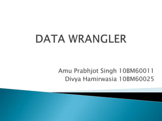 Amu Prabhjot Singh 10BM60011
 Divya Hamirwasia 10BM60025
 