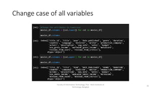 Change case of all variables
Faculty of Information Technology, Thai - Nichi Institute of
Technology, Bangkok
26
 