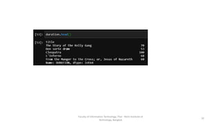 Faculty of Information Technology, Thai - Nichi Institute of
Technology, Bangkok
32
 