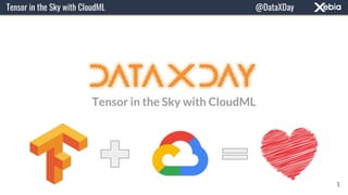 Tensor in the Sky with CloudML
Tensor in the Sky with CloudML
1
@DataXDay
 