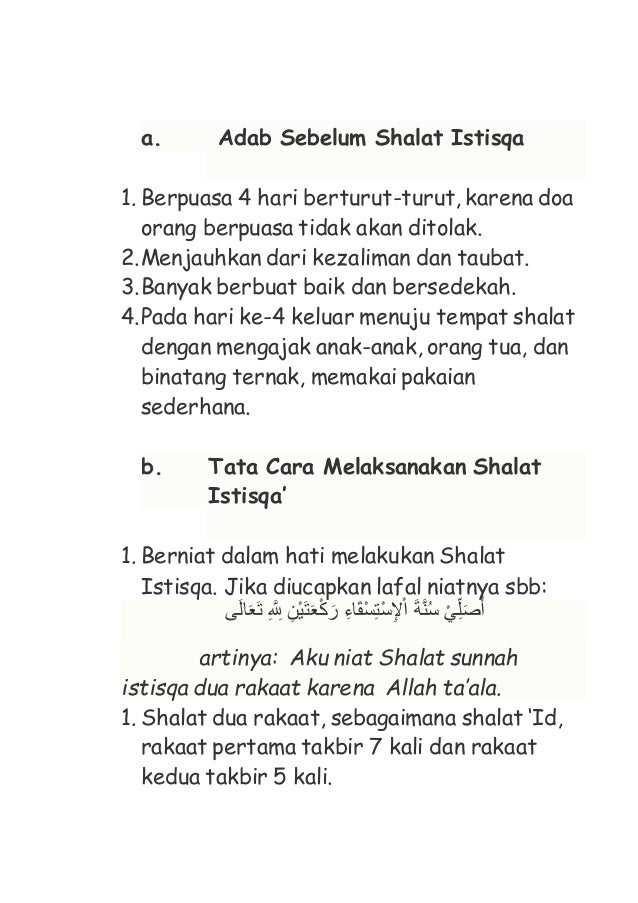 Bagaimana cara melaksanakan shalat sunnah istisqa