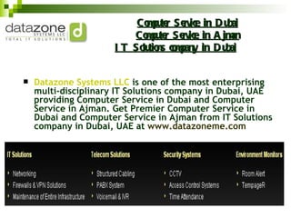 Computer Service in Dubai Computer Service in Ajman IT Solutions company in Dubai ,[object Object]