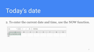 Spreadsheet Date & Time Functions | PDF