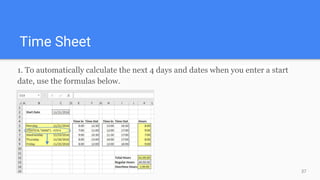 Spreadsheet Date & Time Functions | PDF