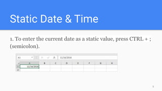 Spreadsheet Date & Time Functions | PDF