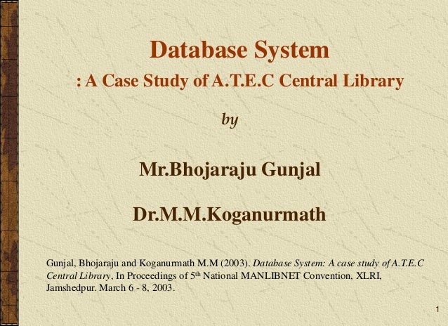 Case study database system