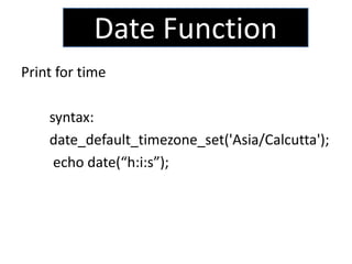 Date function | PPTX