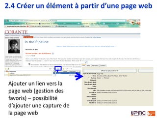 A réserver aux documents dont les références sont
introuvables dans une base de données
Choisir le
type de
doc. à
décrire
Compléter les
champs, variables
en fonction du type
de document
2.3 Saisie manuelle
 
