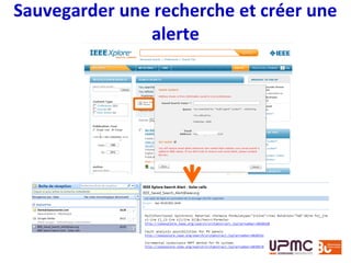 Sauvegarder une recherche et créer une
alerte
 
