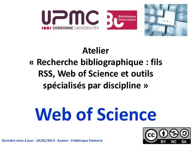 Doctorat sciences  Outil de recherche  le Web of Science