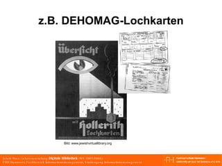 z.B. DEHOMAG-Lochkarten Bild: www.jewishvirtuallibrary.org 