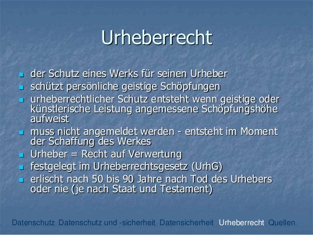 Datenschutz Datensicherheit Und Urheberrecht