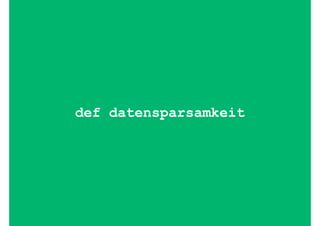 def datensparsamkeit