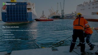 Datengipfel-Seminare
Der Datengipfel ist eine offene Seminarreihe für Einzelpersonen. Als
Teilnehmer*in lernen Sie die Methode des Datenstrategie-Designs anhand
von praktischen Übungen und Beispielen aus der Praxis kennen. Schritt für
Schritt entwickeln wir Sie zur / zum Datenstrategie-Designer*in,
Datenstrategie-Berater*in und Datenstrategie-Trainer*in. Termine und Orte
finden Sie unter www.datengipfel.de.
 