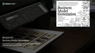 Beispiel #1:
Business Model Generation
https://www.amazon.com/Business-Model-Generation-Visionaries-
Challengers/dp/0470876417/ref=sr_1_1
 