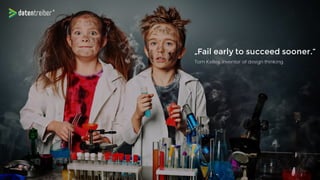 „Fail early to succeed sooner.“
Tom Kelley, inventor of design thinking
 
