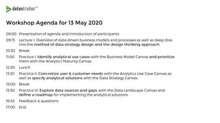 Workshop Agenda for 13 May 2020
 