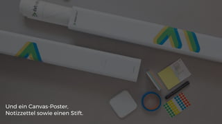 Und ein Canvas-Poster,
Notizzettel sowie einen Stift.
 