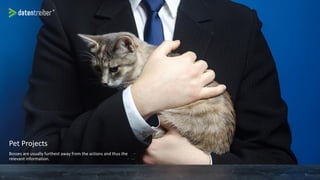 Pet Projects
Bosses are usually furthest away from the actions and thus the
relevant information.
 