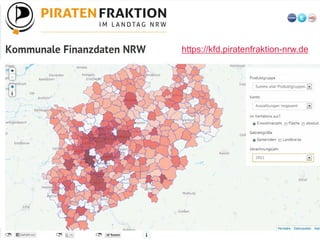 20. Januar 2016
Datenvisualisierungen mit D3.js und weiteren Web-Technologien
33
https://kfd.piratenfraktion-nrw.de
 