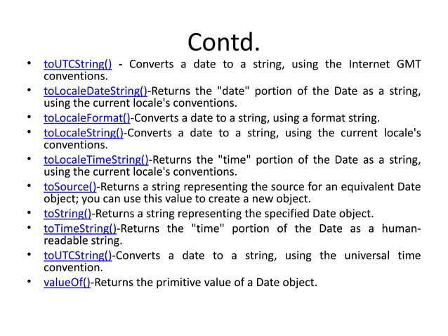Date object.pptx date and object v | PPTX